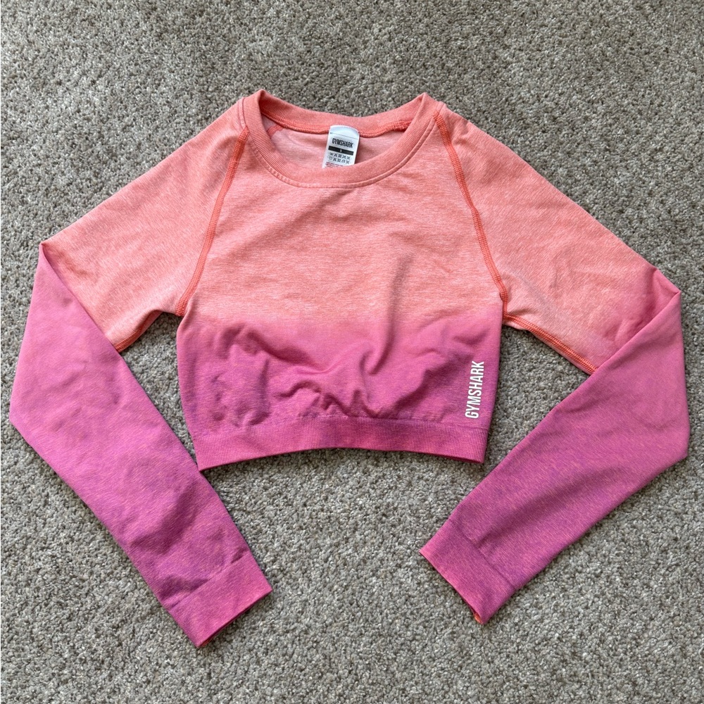Gymshark Ombre Long Sleeve Crop Top